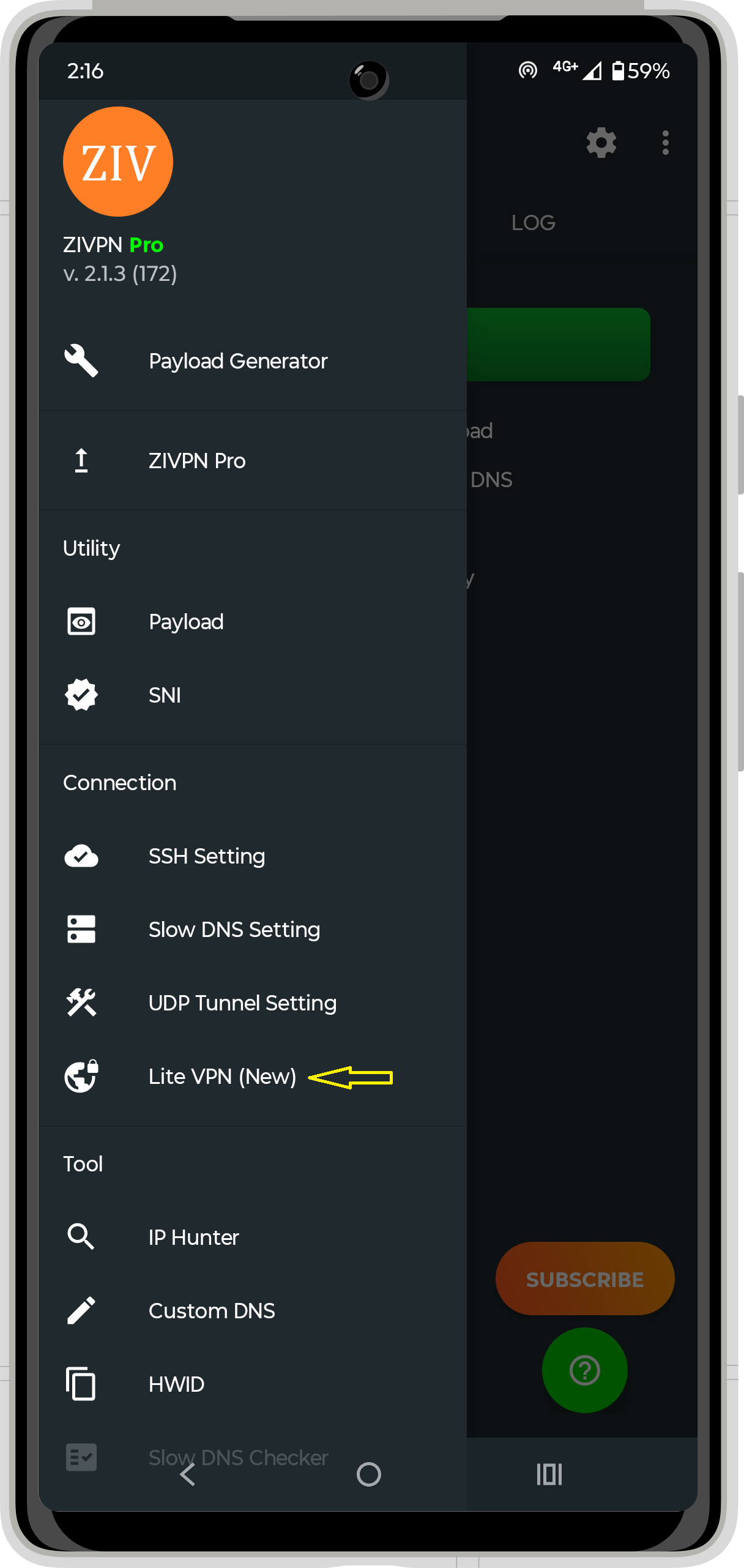 Lite VPN Setup Step 2
